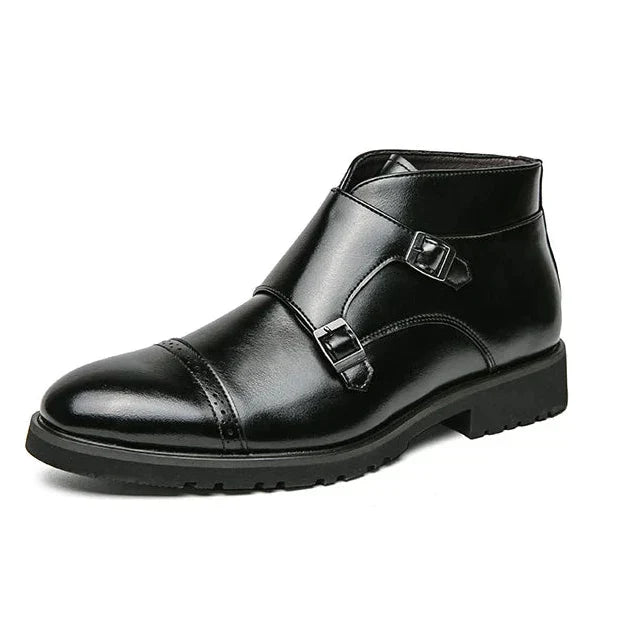 Parker | Umelé kožené dvojité monk strap topánky