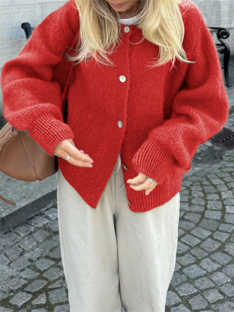 Amadea | Fuzzy cardigan s gombíkmi pre ženy