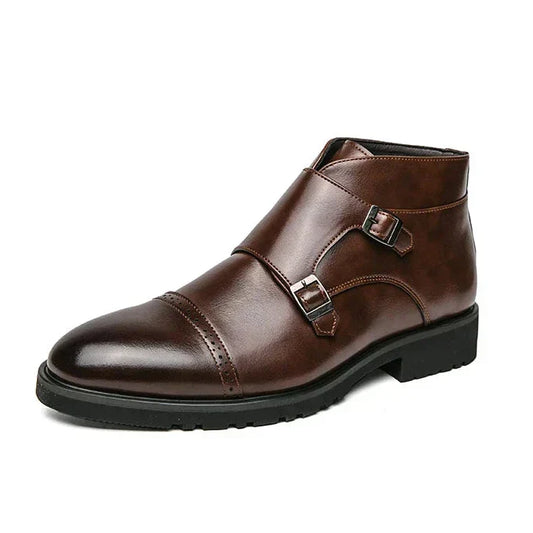 Parker | Umelé kožené dvojité monk strap topánky
