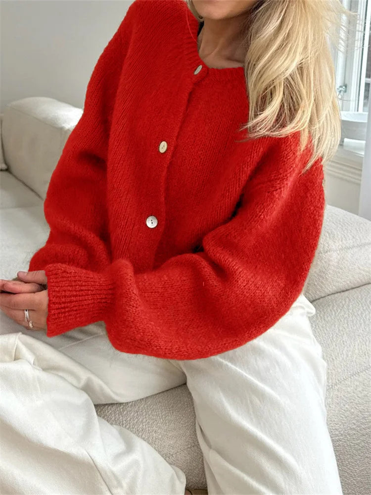 Amadea | Fuzzy cardigan s gombíkmi pre ženy