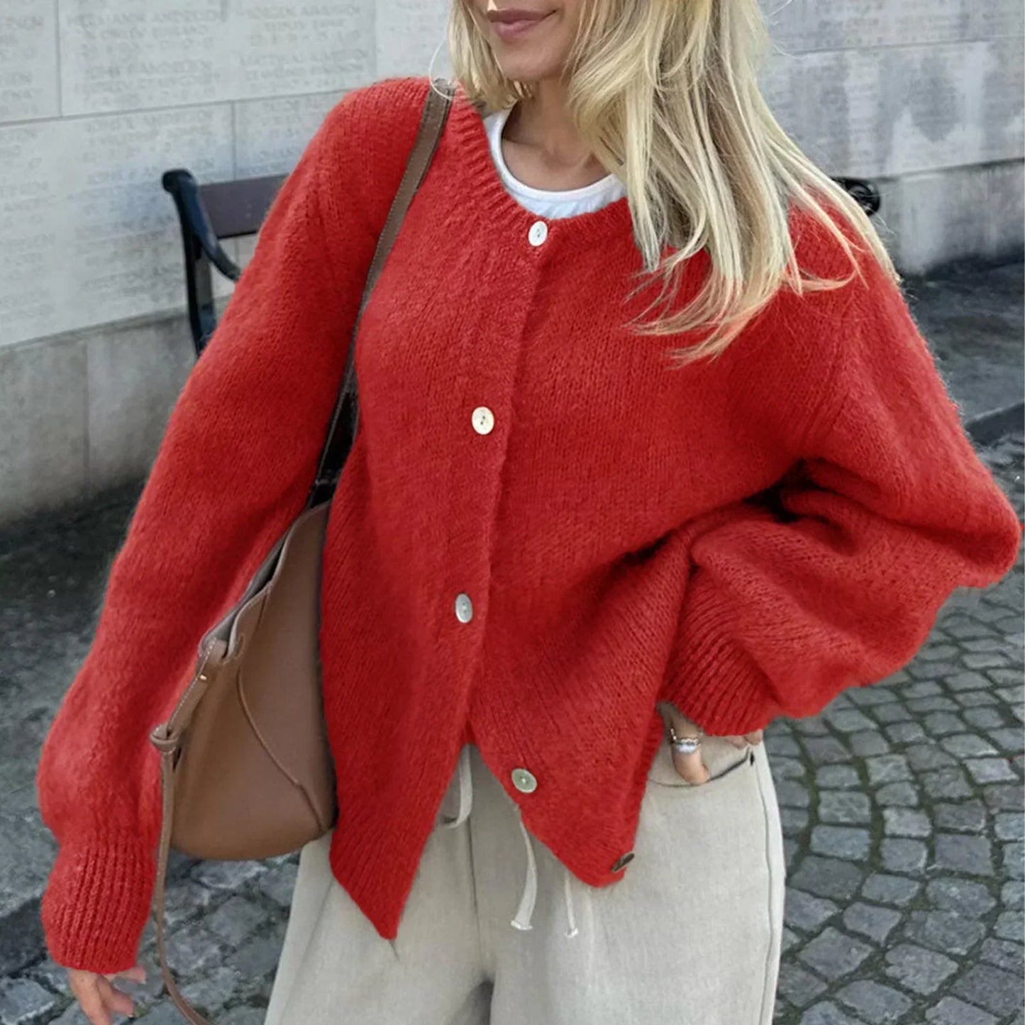 Amadea | Fuzzy cardigan s gombíkmi pre ženy