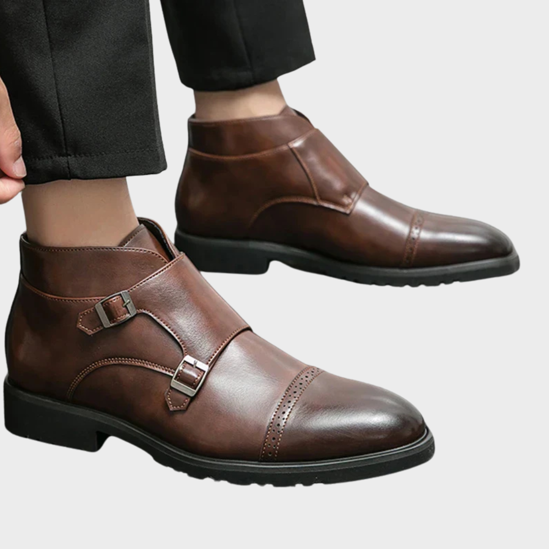 Parker | Umelé kožené dvojité monk strap topánky