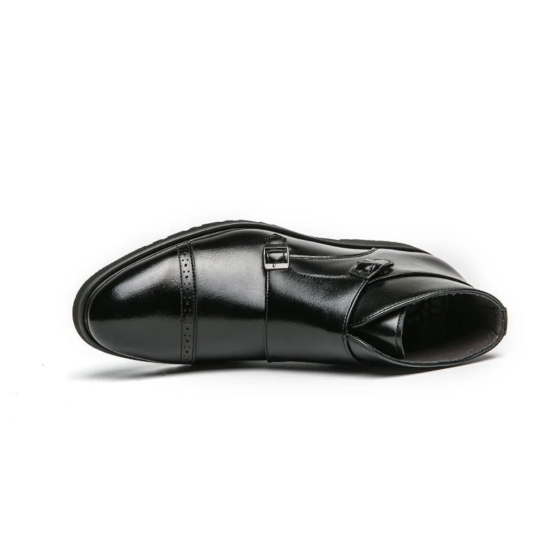 Parker | Umelé kožené dvojité monk strap topánky