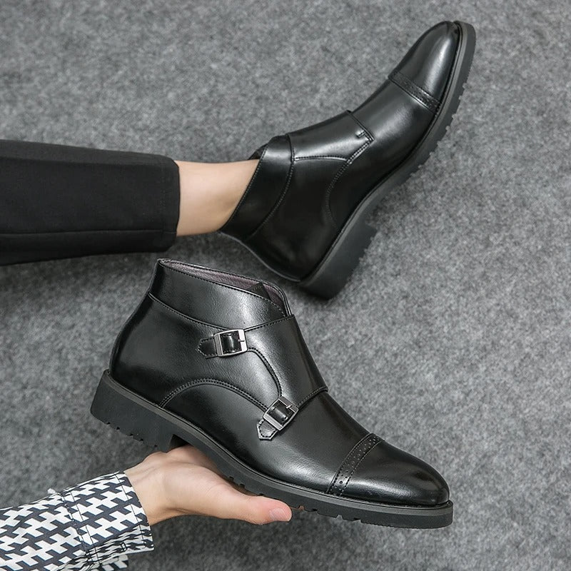 Parker | Umelé kožené dvojité monk strap topánky