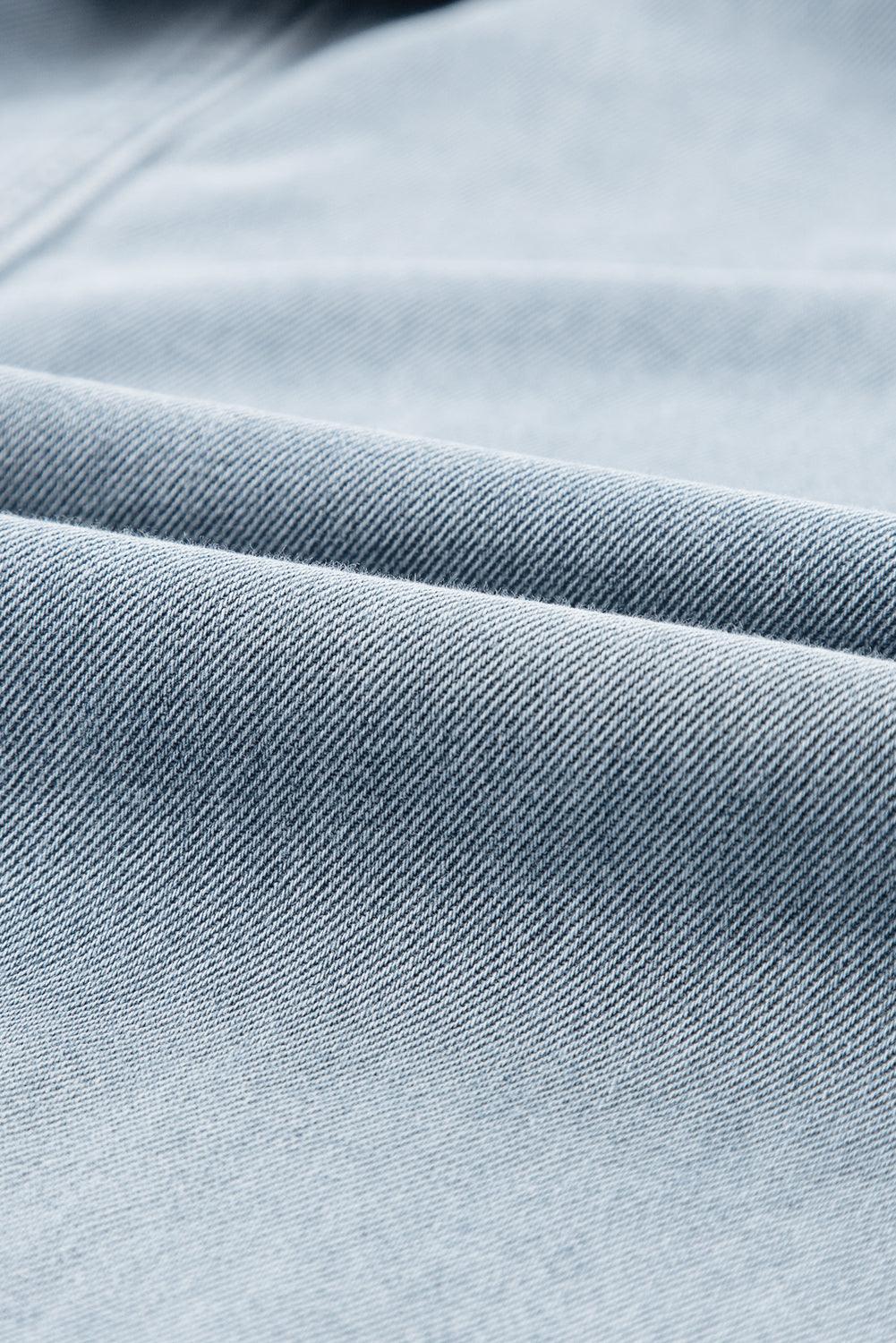 Isabelle - Denim šaty s elegantnými, krátkymi netopierími rukávmi