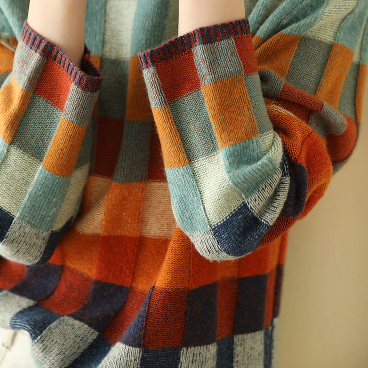 PENELOPE™ | PULÓVER PATCHWORK S VYSOKÝM KRAJKOM