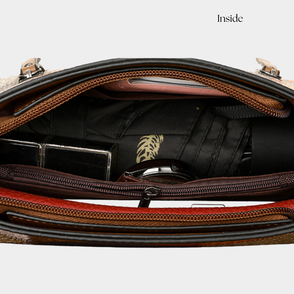 Lina | Mozaiková kožená taška