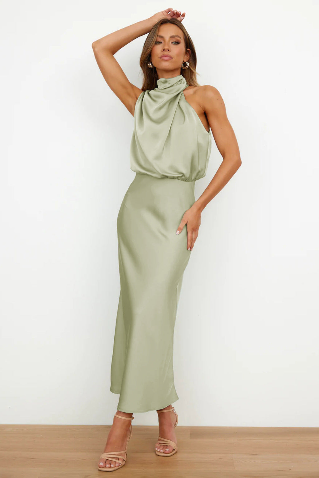Valeria™ | Dlhé šaty s halter golierom