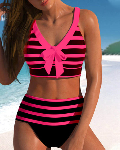 Silvia l Vysoké pásové bikiny s pruhmi