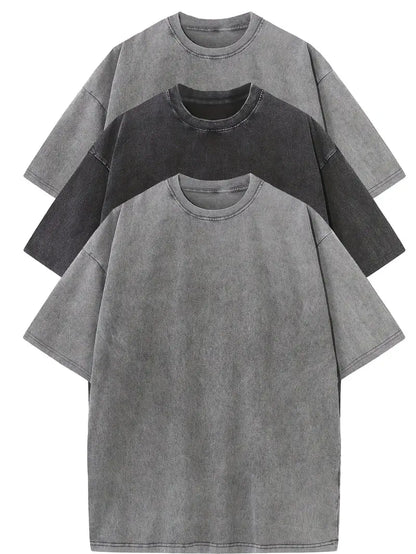 Samuel | Sada základných oversized tričiek z bavlny – 3 kusy