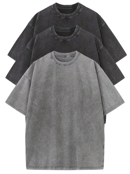 Samuel | Sada základných oversized tričiek z bavlny – 3 kusy