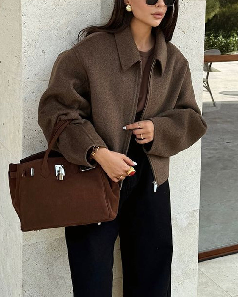 Georgia | Trendy boxový štýl kabát pre moderný vzhľad