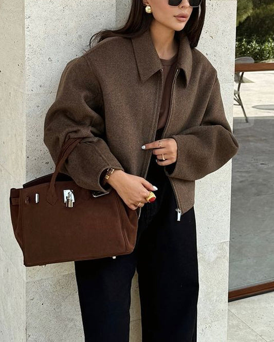 Georgia | Trendy boxový štýl kabát pre moderný vzhľad