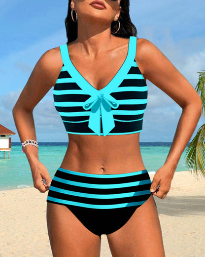 Silvia l Vysoké pásové bikiny s pruhmi