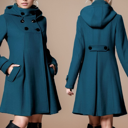 Solvara™ - Štýlová bunda s vreckami a kapucňou