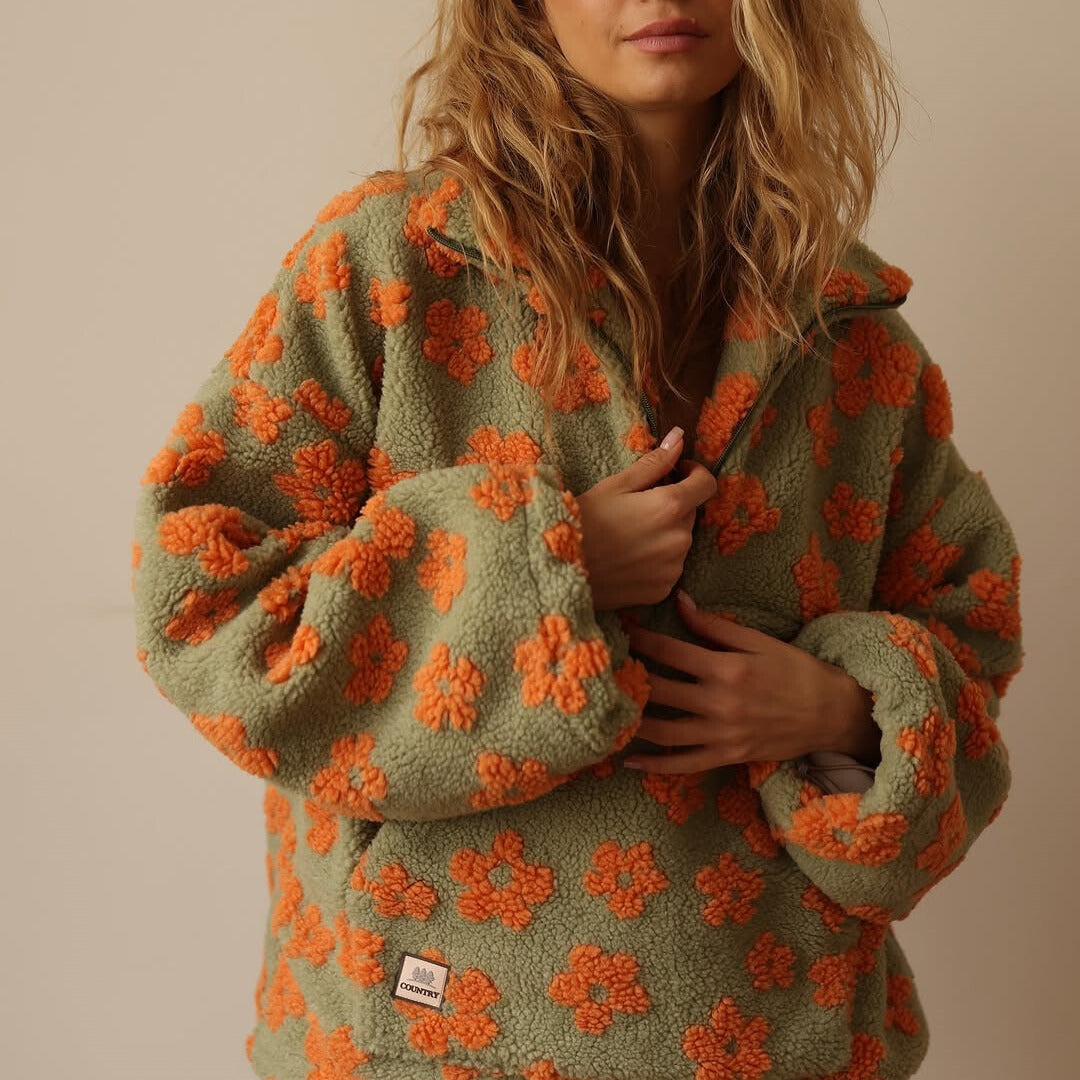 Daisy™ | Teplá Fleece Mikina Bloom