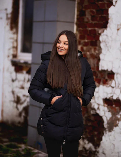 BEATRICE™ | TEPLÝ KABÁT S PODŠÍVKOU Z ECOPELUCHE
