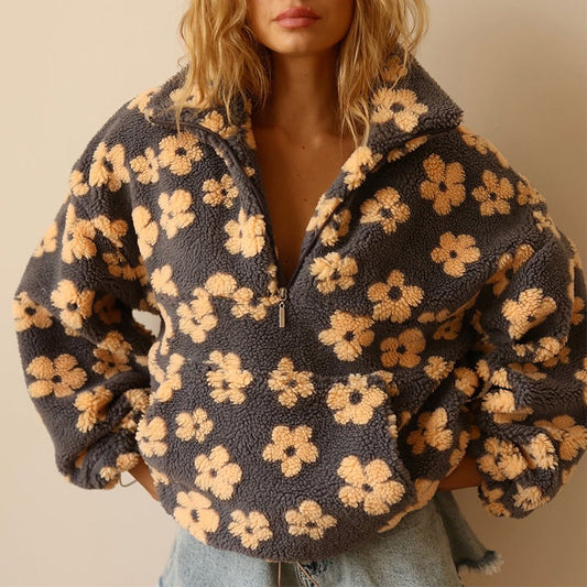 Daisy™ | Teplá Fleece Mikina Bloom
