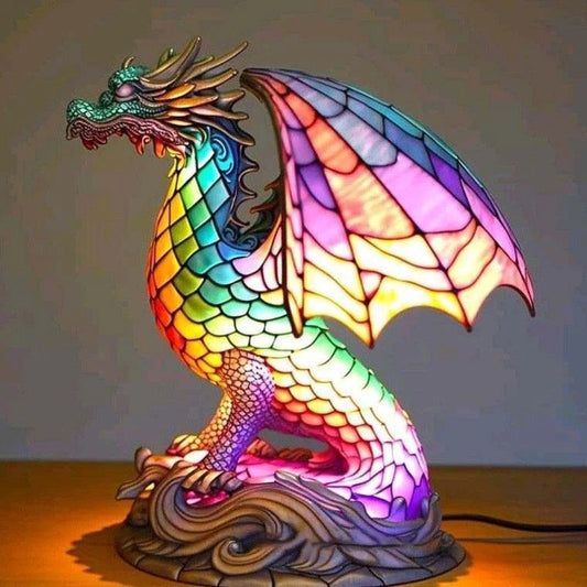 Ignis | Magická lampa drakov z farebného skla