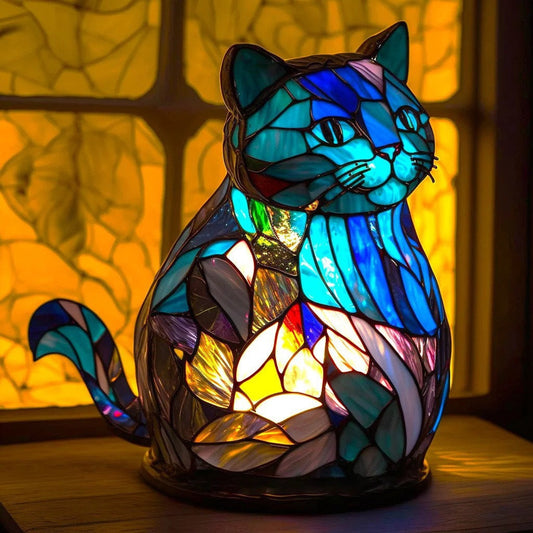 Nala | Magická lampa mačiek z farebného skla