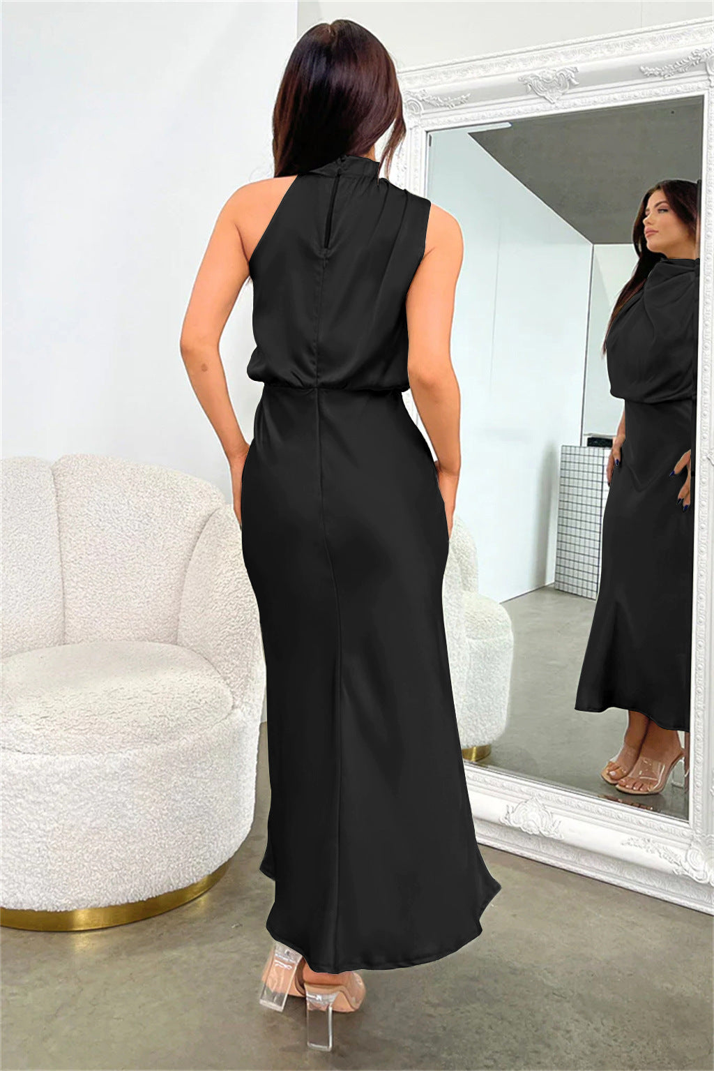 Valeria™ | Dlhé šaty s halter golierom