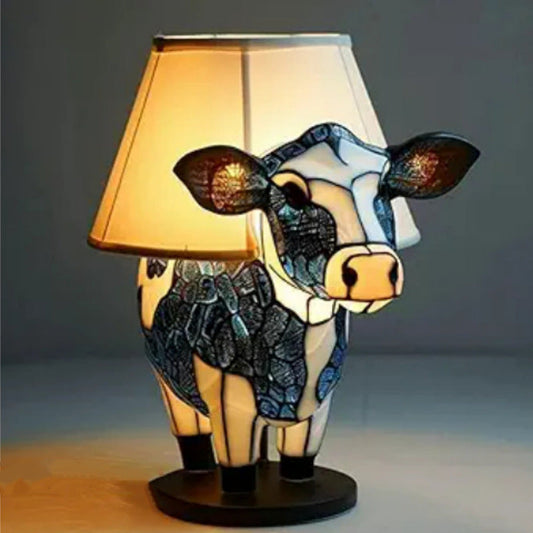 Marguerite | Magická krava lampa z farebného skla