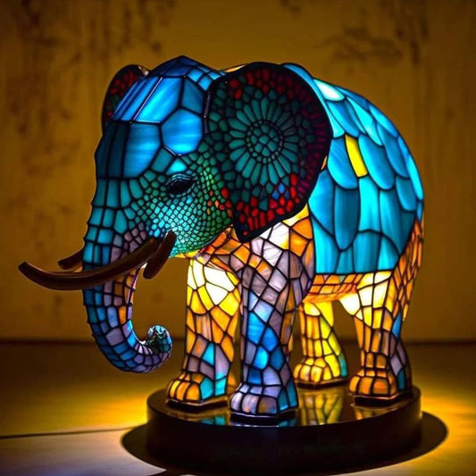 Rajah | Magická slonová lampa z farebného skla
