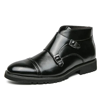Parker | Umelé kožené dvojité monk strap topánky