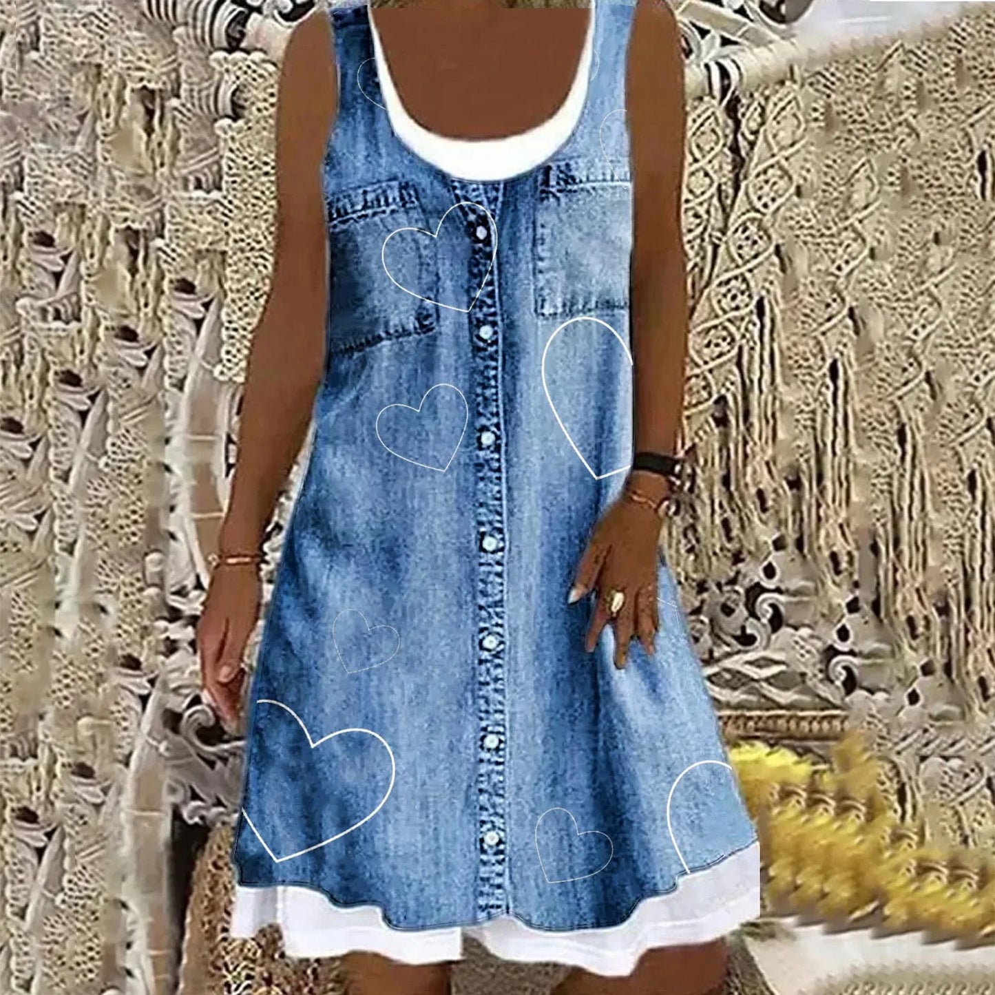 Viola - Mäkka a Elegantná Denim Šaty