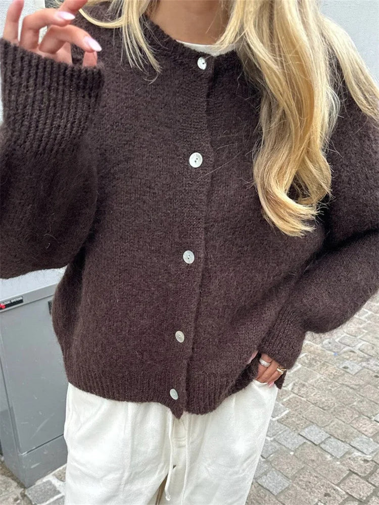 Amadea | Fuzzy cardigan s gombíkmi pre ženy