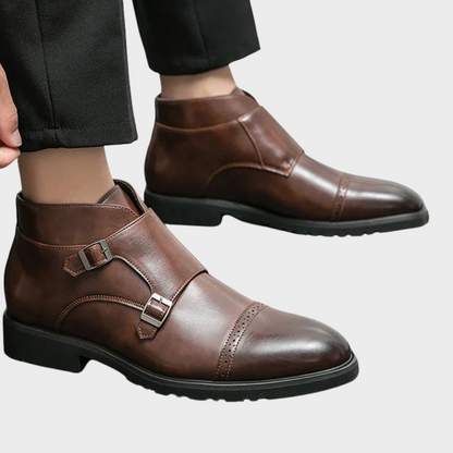 Parker | Umelé kožené dvojité monk strap topánky