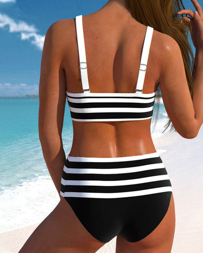 Silvia l Vysoké pásové bikiny s pruhmi