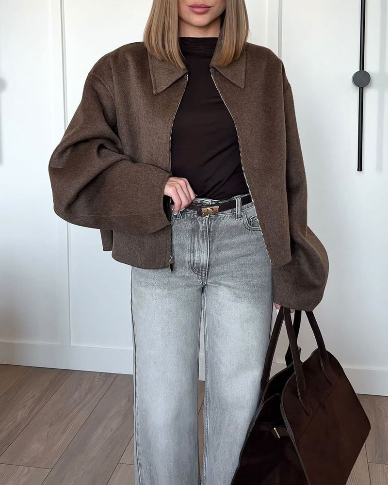Georgia | Trendy boxový štýl kabát pre moderný vzhľad