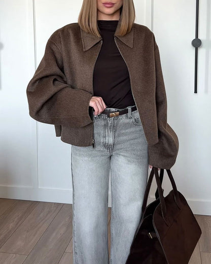 Georgia | Trendy boxový štýl kabát pre moderný vzhľad