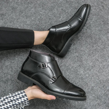Parker | Umelé kožené dvojité monk strap topánky