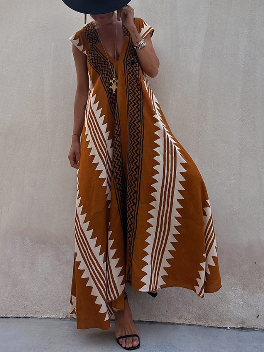 Boho™ | Bezrukávová šaty s výstrihom do V