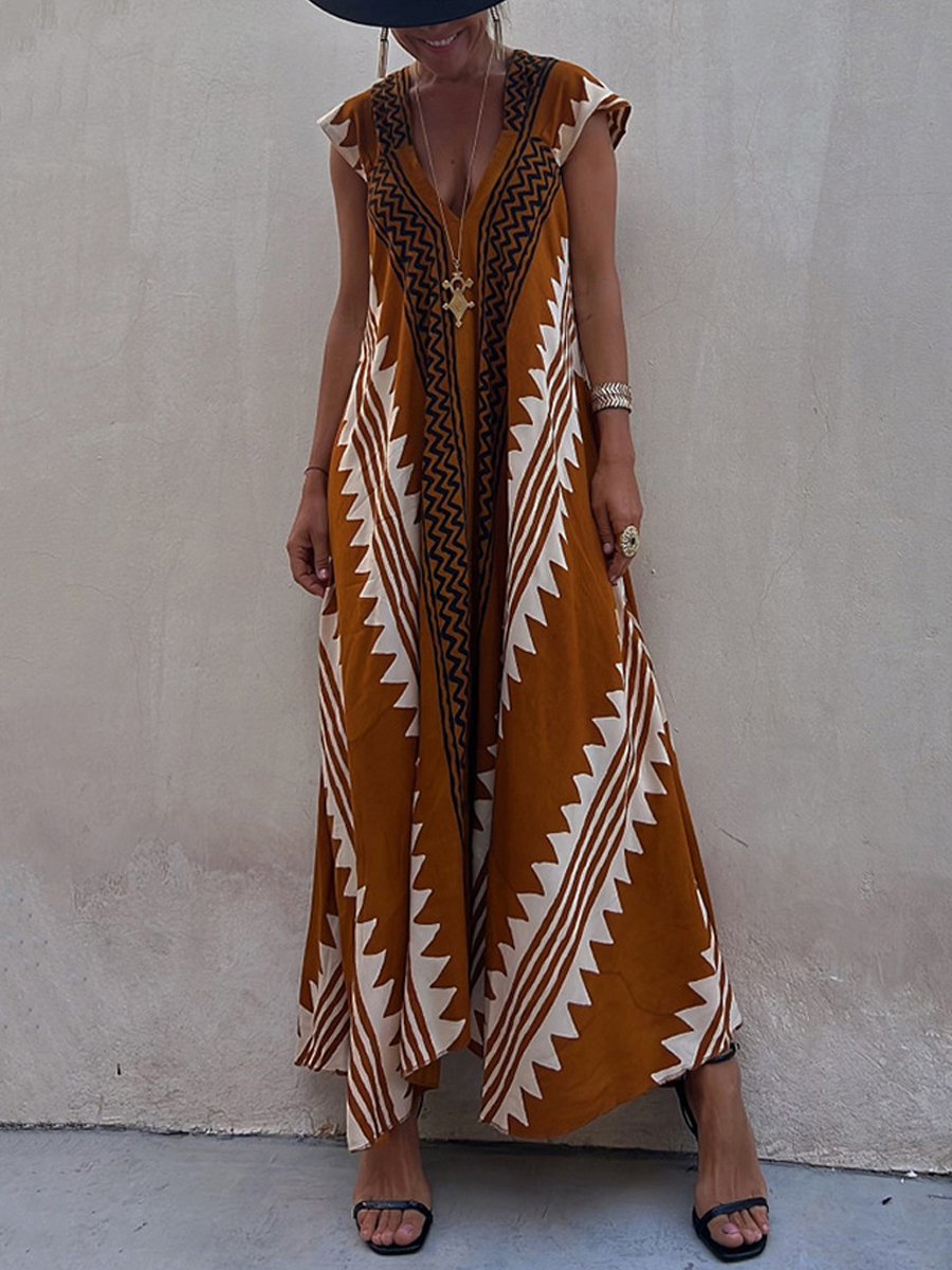 Boho™ | Bezrukávová šaty s výstrihom do V