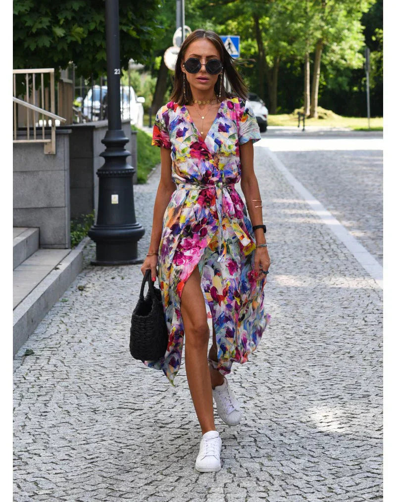 Suzanne - Elegantné šaty s výstrihom do V