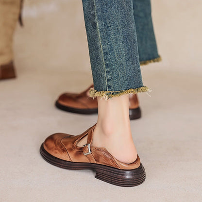 VELDA | ELEGANCKIE MARY JANES Z DŁUGIEGO SKÓRY