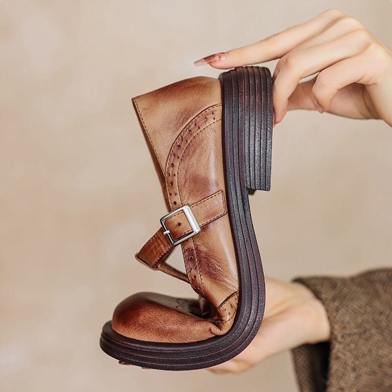 VELDA | ELEGANCKIE MARY JANES Z DŁUGIEGO SKÓRY