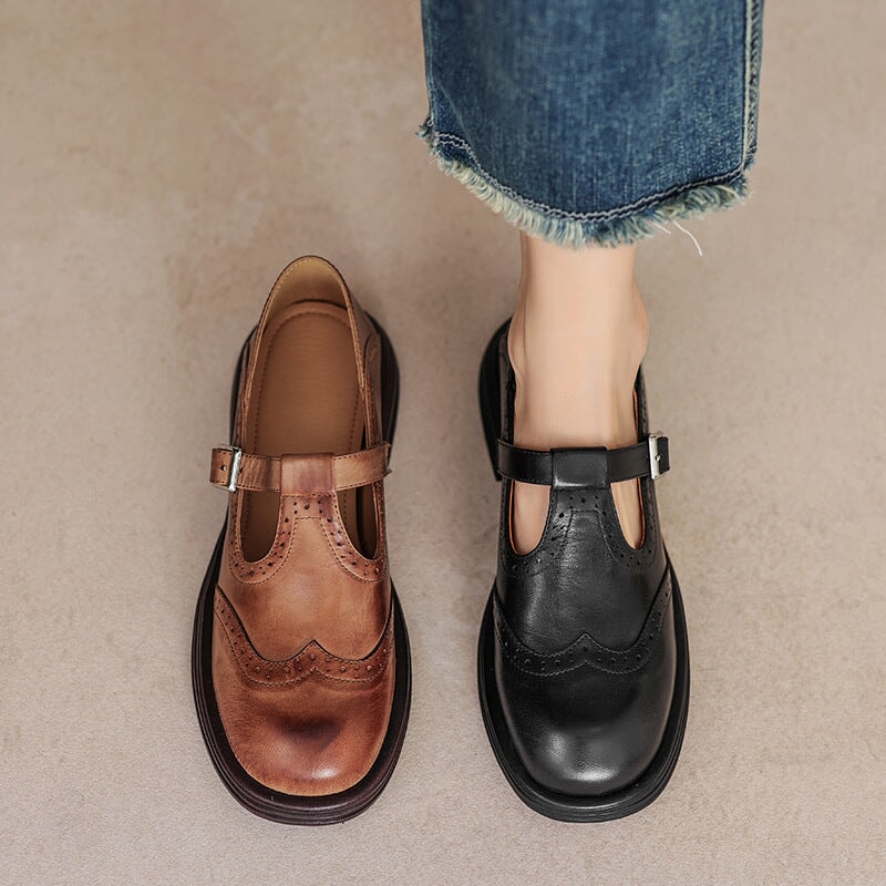 VELDA | ELEGANCKIE MARY JANES Z DŁUGIEGO SKÓRY